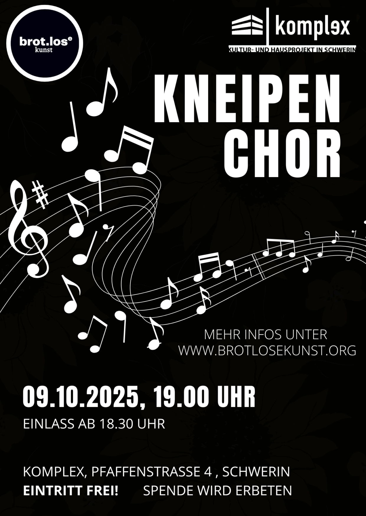 Plakat Kneipenchor 09.10.2025 Plakat Kneipenchor 09.10.2025