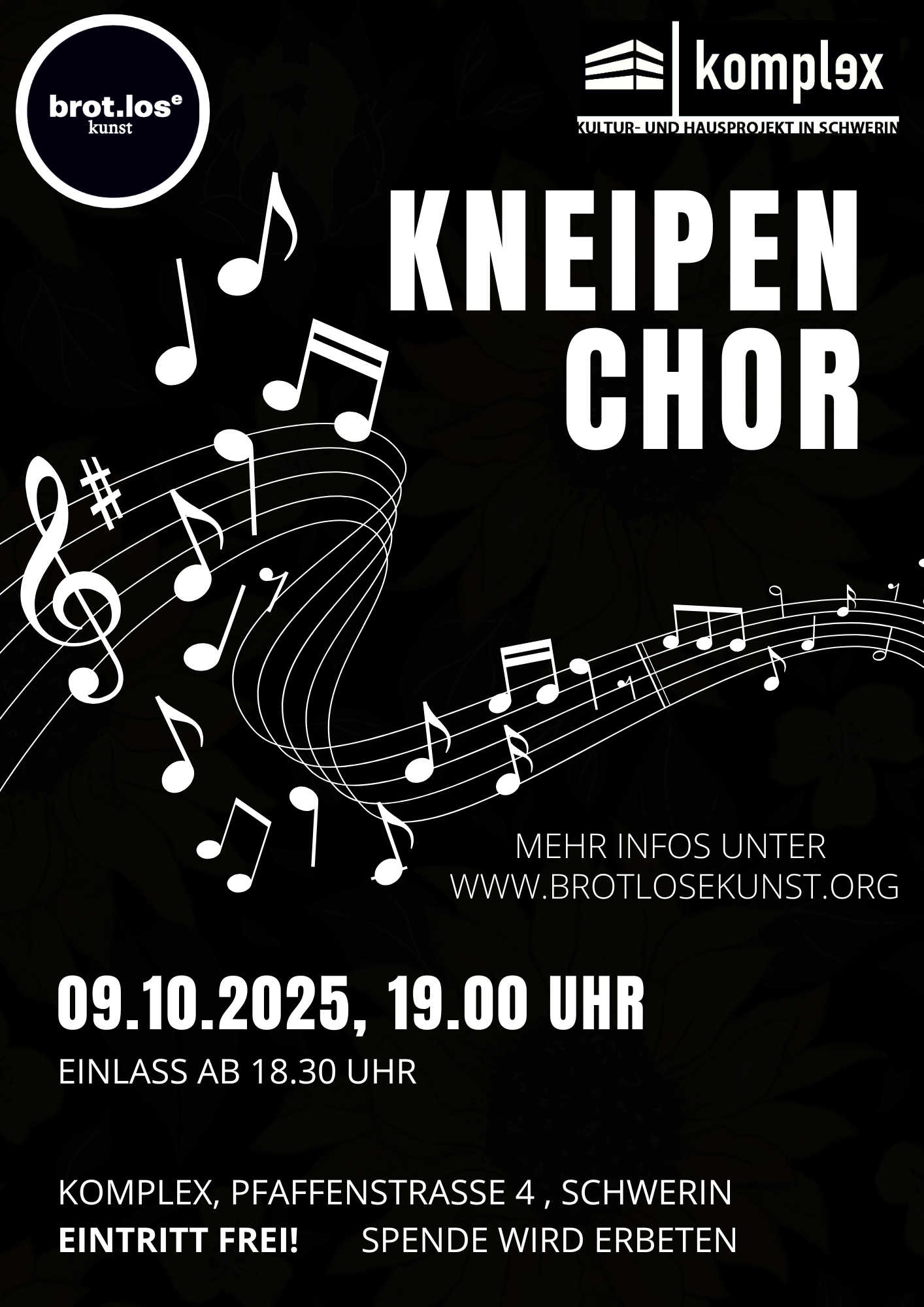 Plakat Kneipenchor 09.10.2025