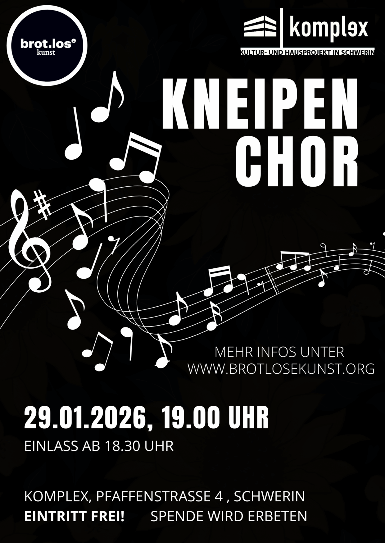 Plakat Kneipenchor 29.01.2026