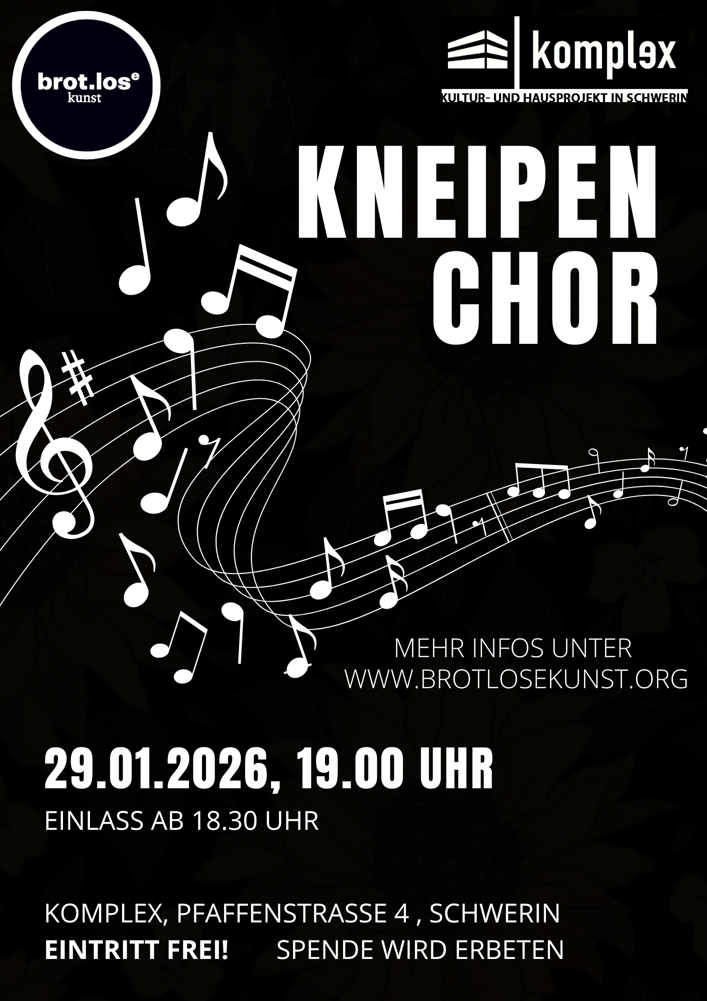 Plakat Kneipenchor 29.01.2026 Plakat Kneipenchor 29.01.2026